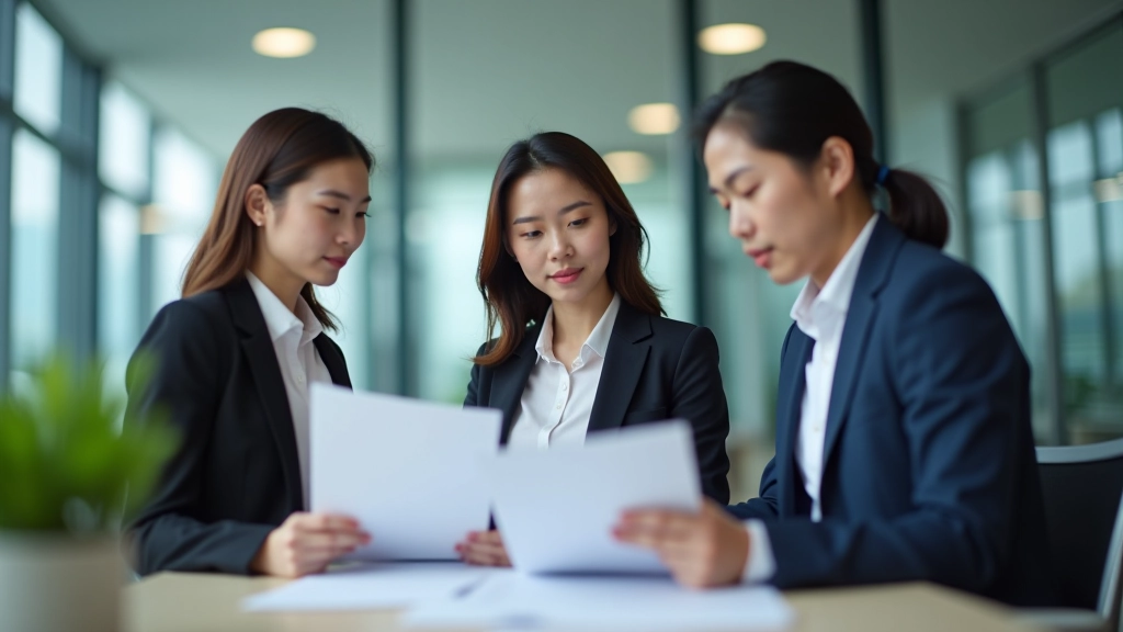Team discussion in a professional office setting