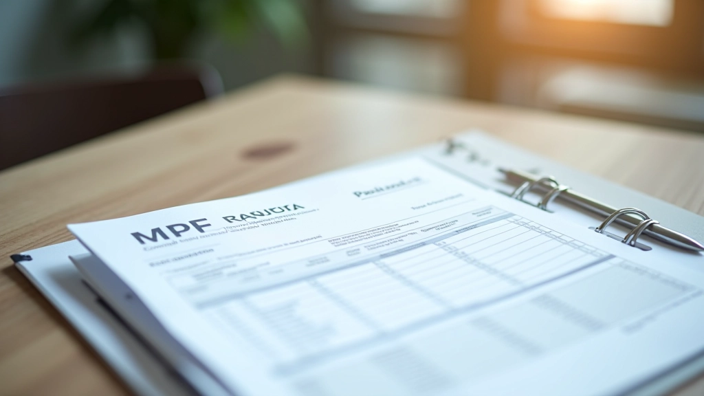 MPF contribution documentation and employer-employee contribution rates chart for Hong Kong payroll