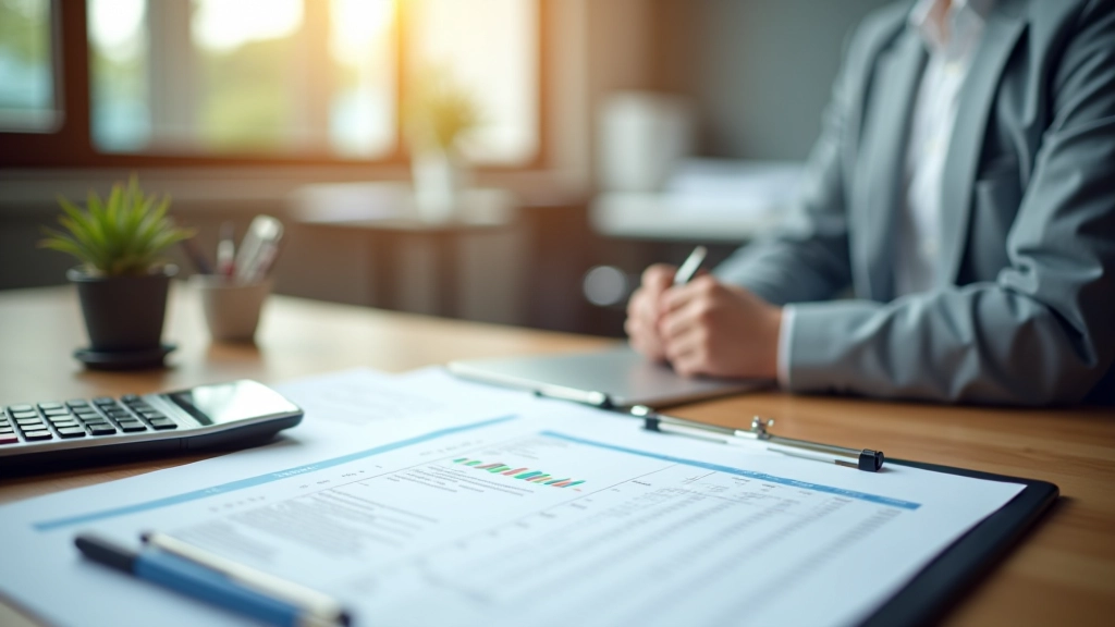 Payroll management workspace with documents and modern accounting tools